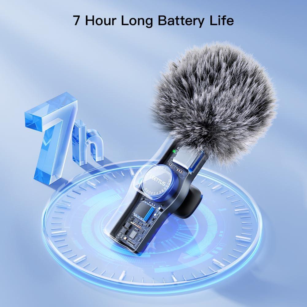 Micrófono Lavalier Inalámbrico Leettus para iPhone y Android