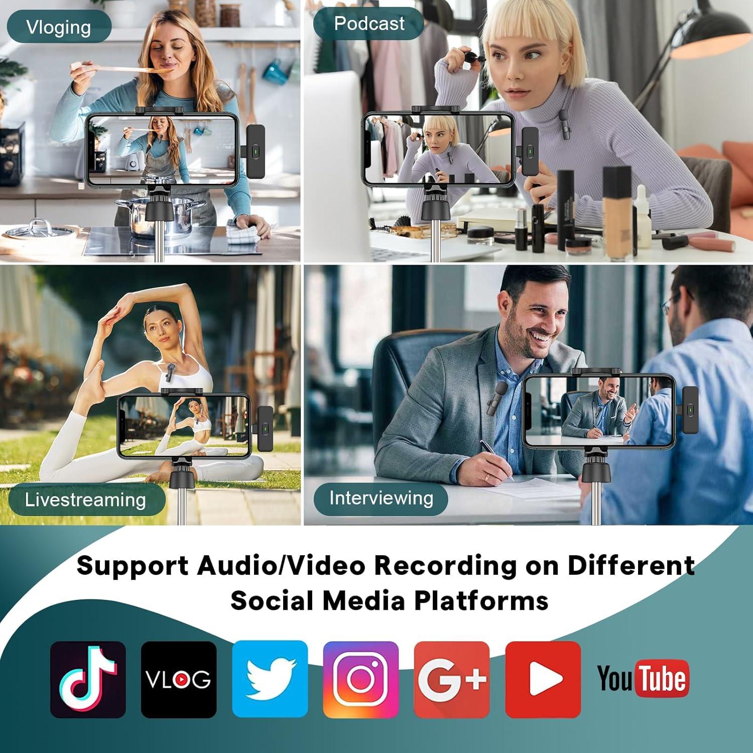 Micrófono Mini Inalámbrico MAYBESTA WM356-1 para iPhone y Android