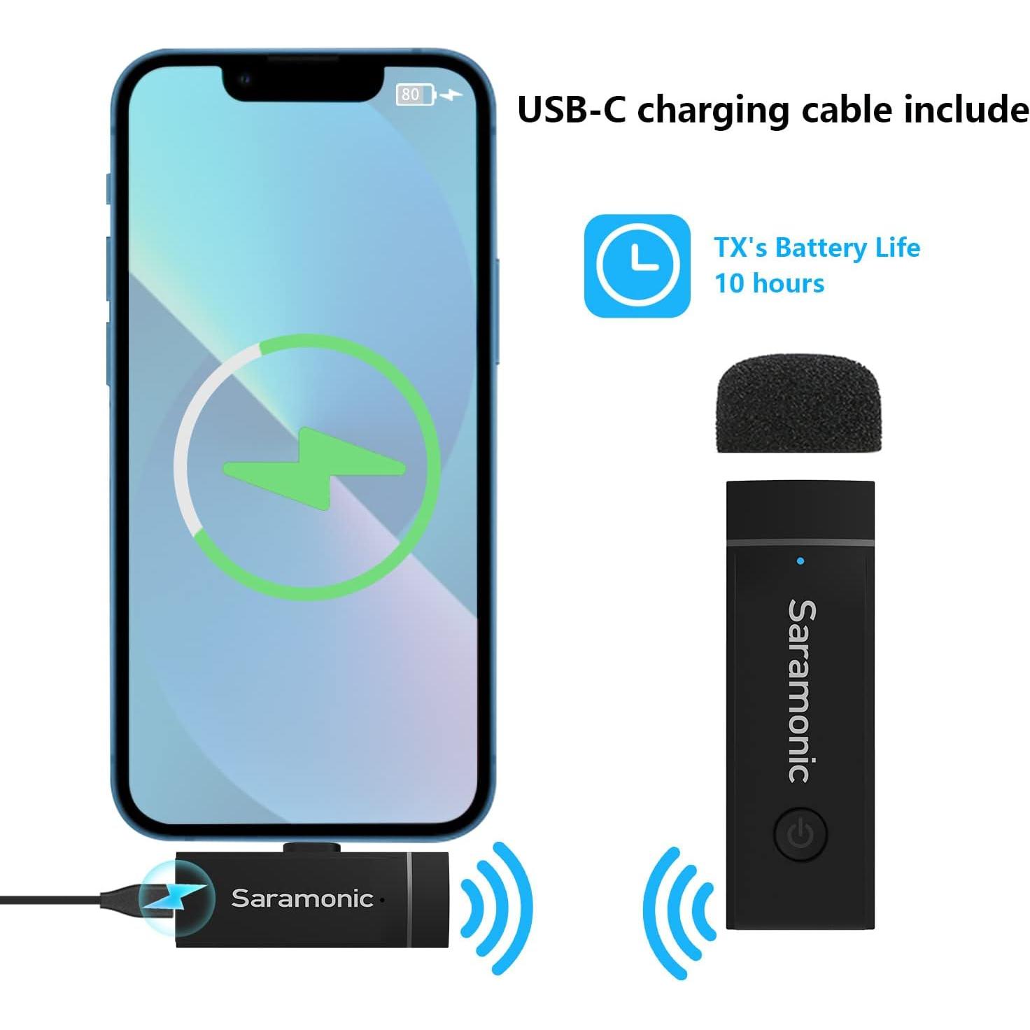 Micrófono Lavalier Inalámbrico Saramonic Lightning 10H
