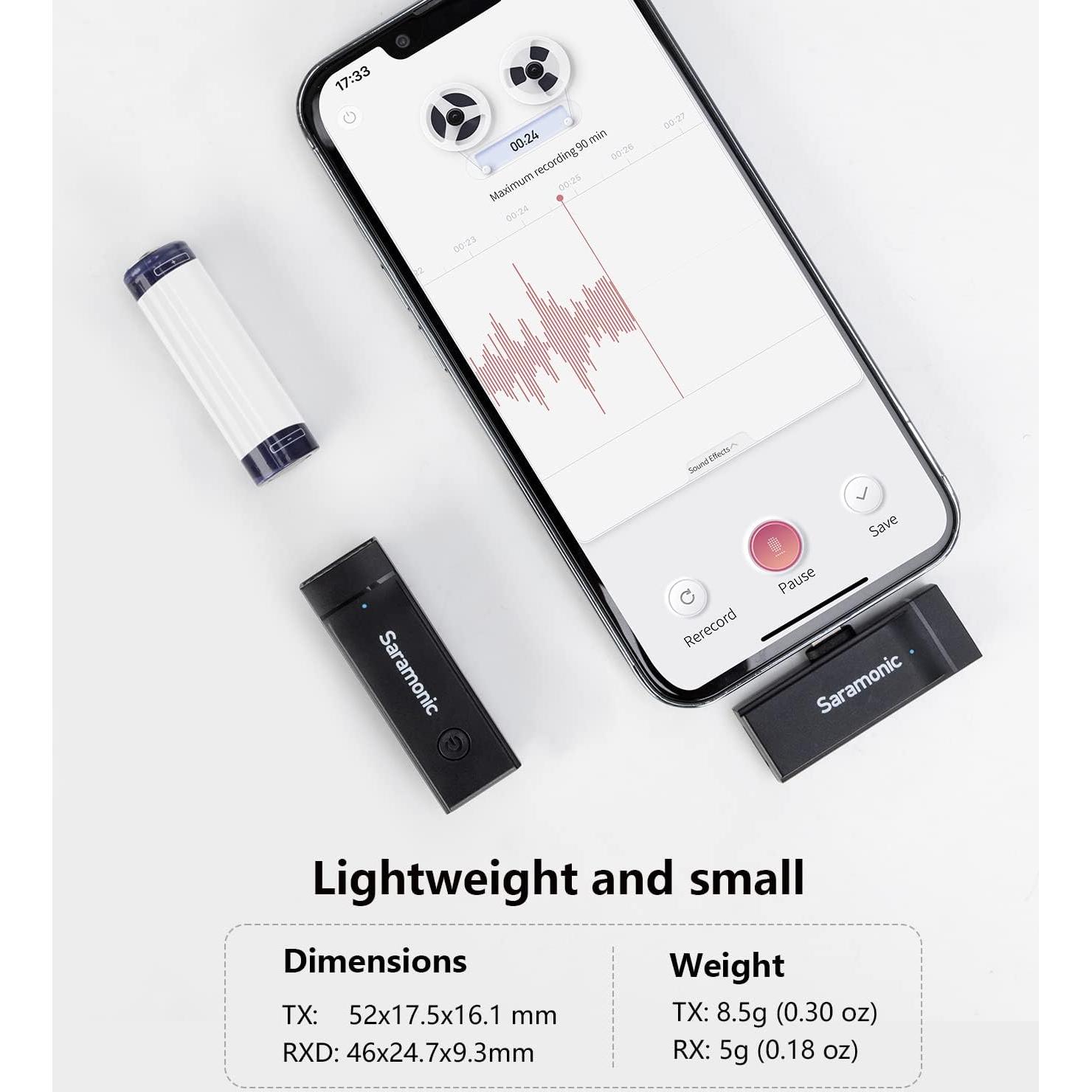 Micrófono Lavalier Inalámbrico Saramonic Lightning 10H