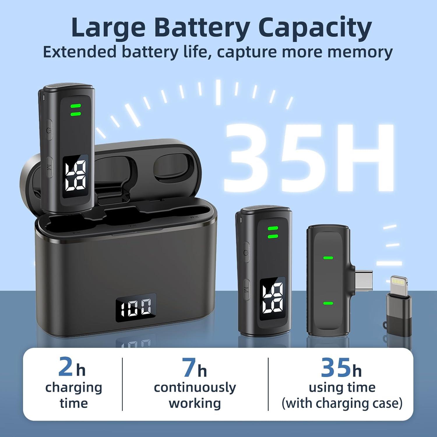 Micrófono Lavalier Inalámbrico Txtune DM10 para iPhone y Android