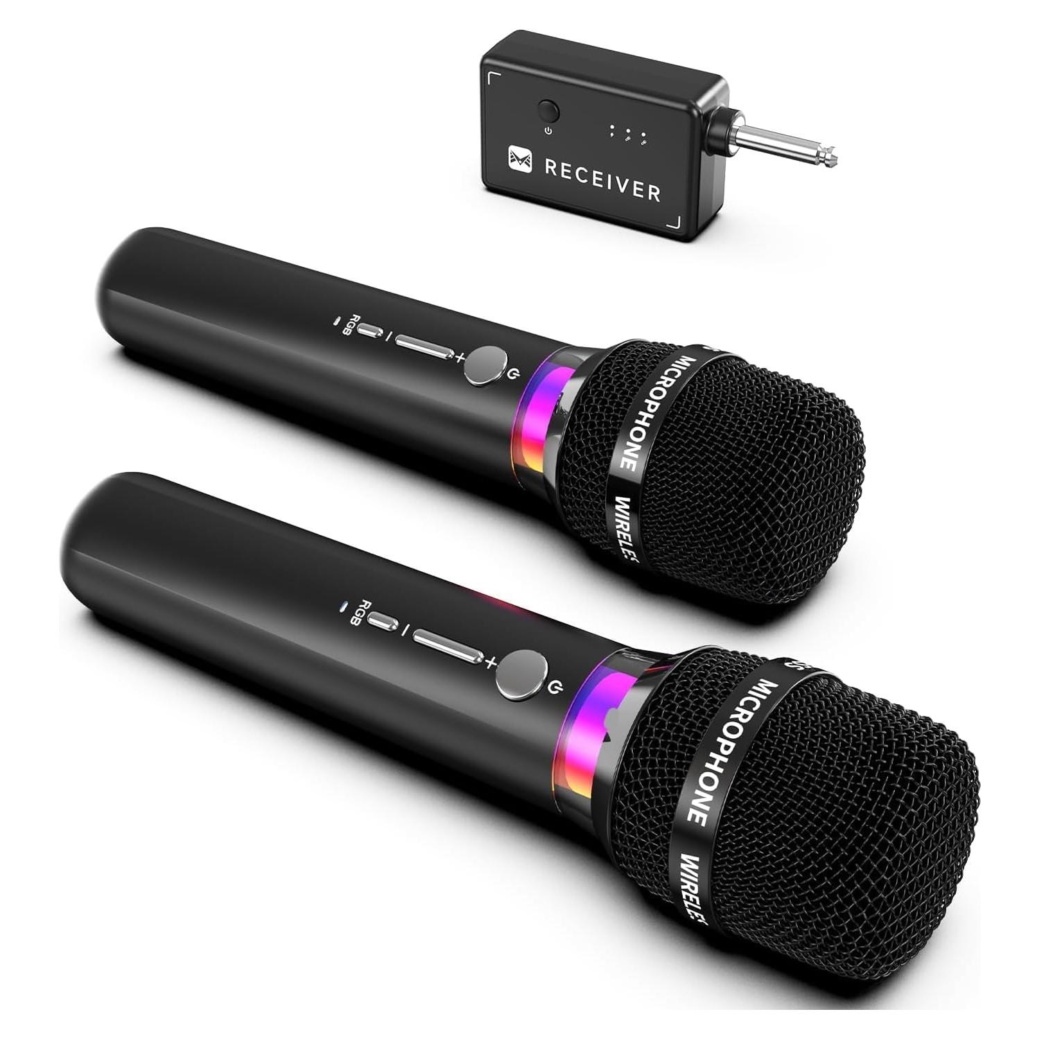 Micrófono Inalámbrico ECHOMUSSY YA-01, 40H, 200m, LED