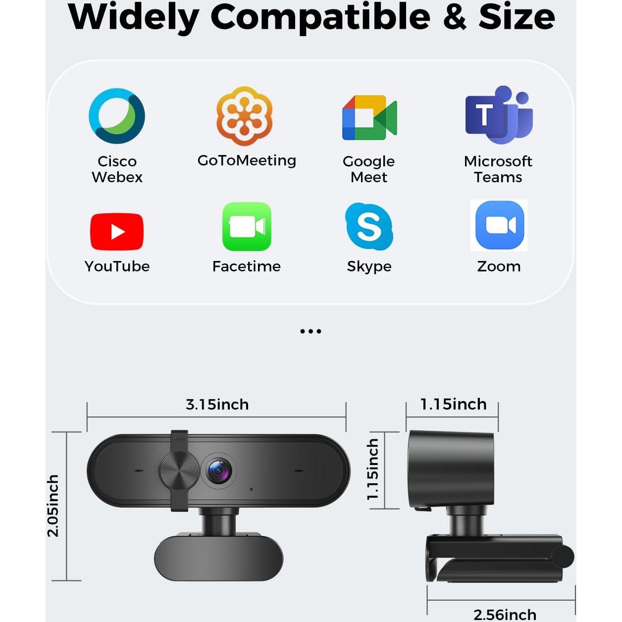 Cámara Web 1080P Edew con Micrófono y Corrección de Luz