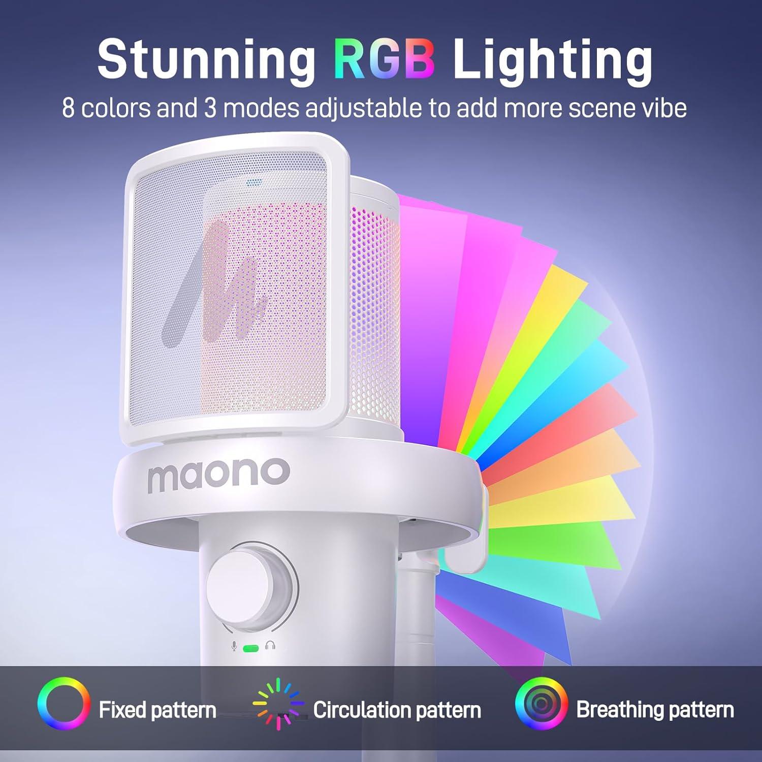 Micrófono Inalámbrico MAONO DM40 para PC, USB, Cancelación de Ruido