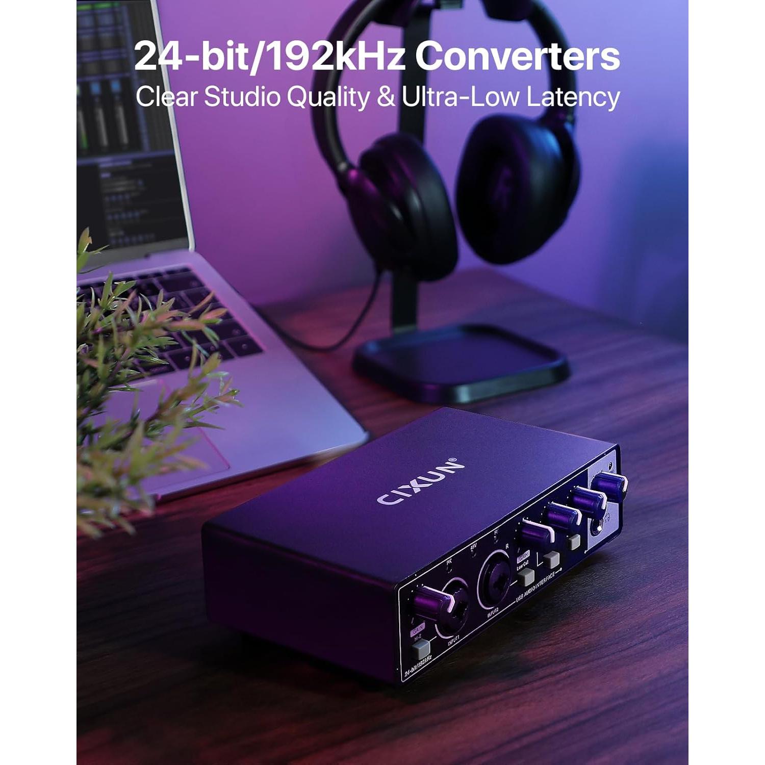 Interfaz de Audio USB-C 2i2 Focusrite 24-bit/192kHz Dual XLR