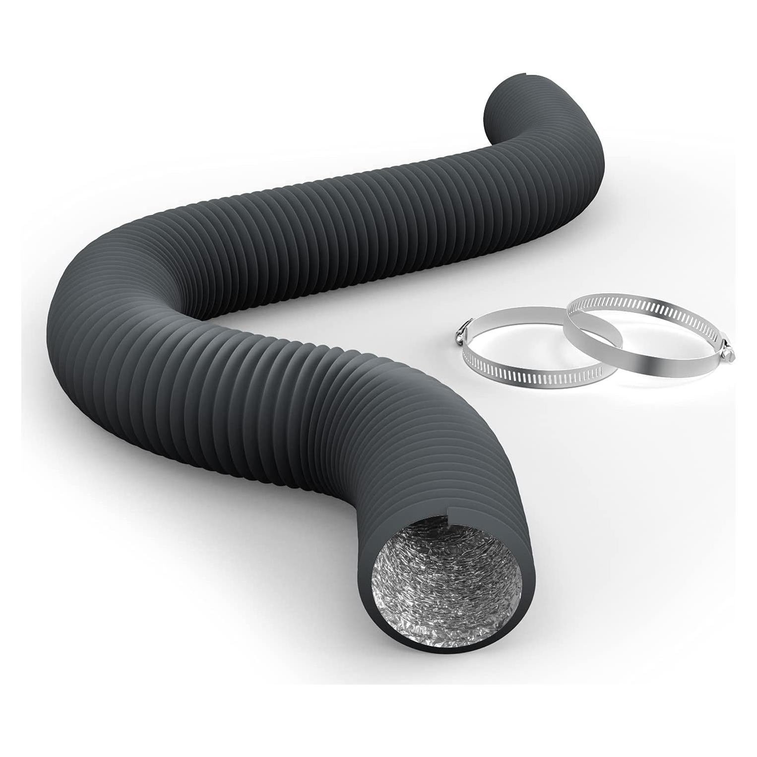 Conducto Flexible 3" iPower 2.44m Aluminio HVAC con Abrazaderas