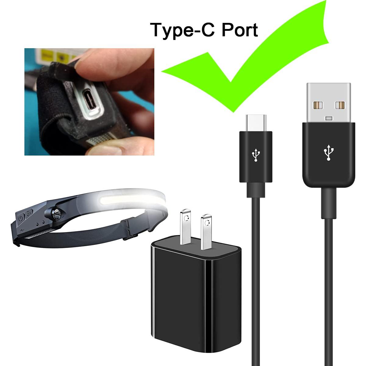 Cable USB C 1.5m + Cargador Pared para Linternas Goreit
