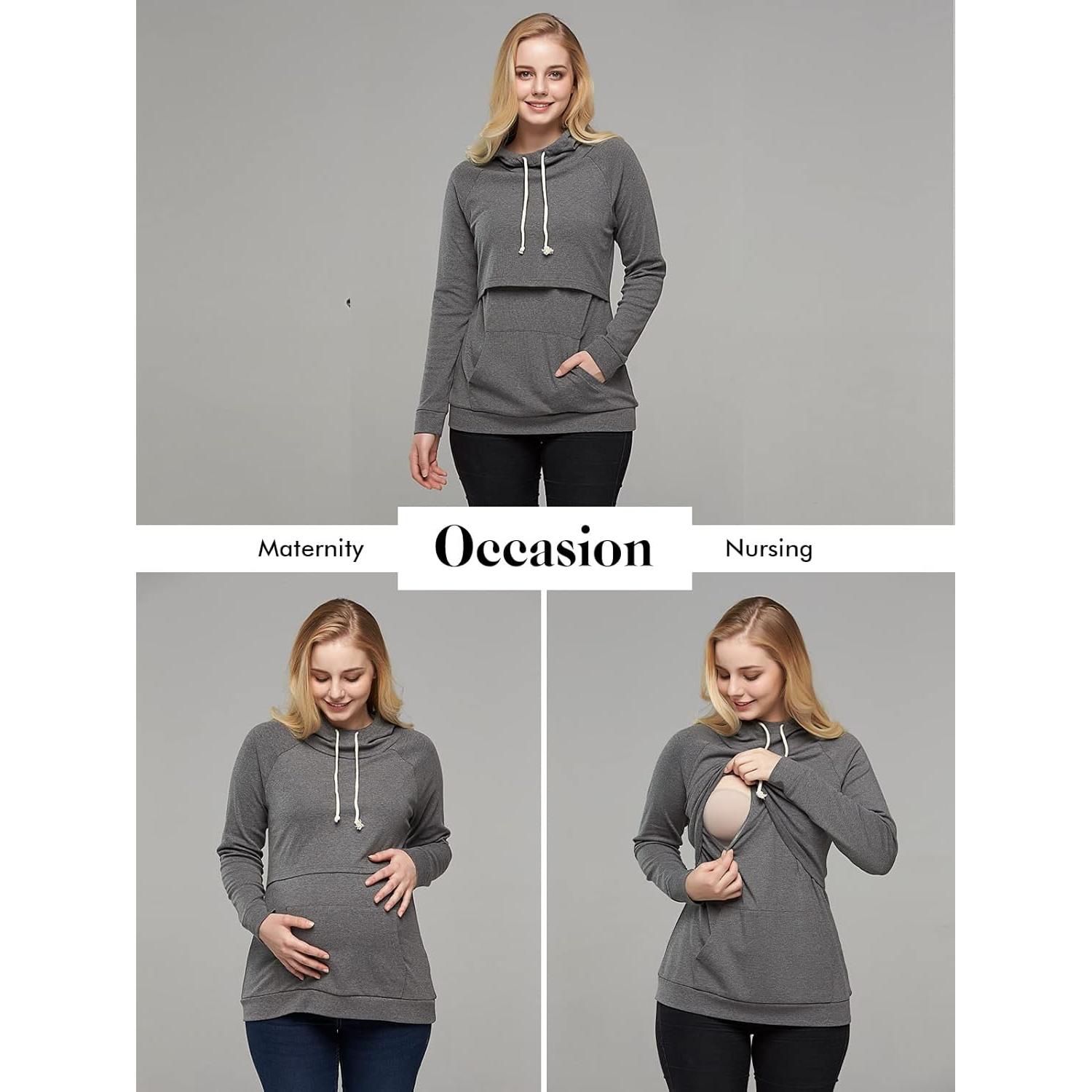 Sudadera de Lactancia Liu & Qu con Capucha para Mujeres