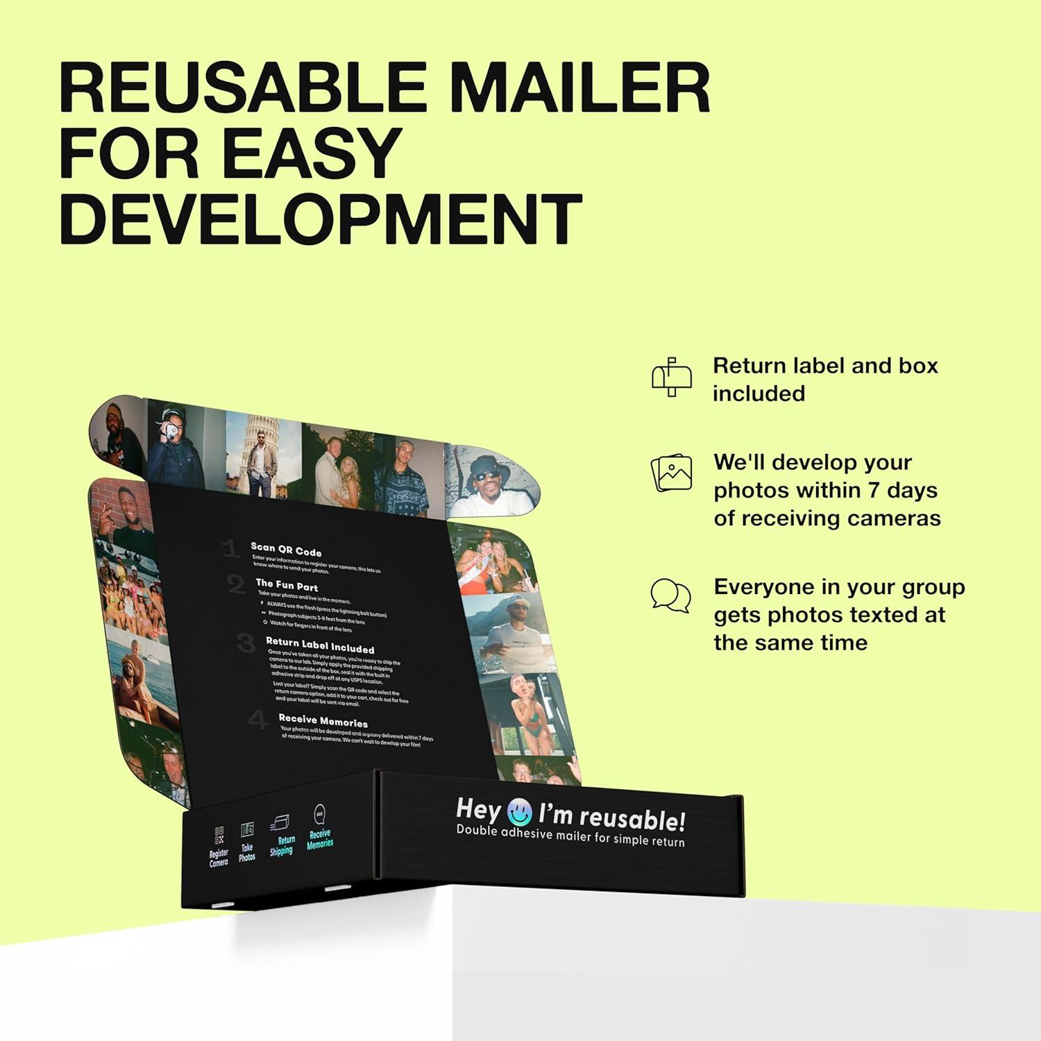 Cámara desechable Strap 27 exposiciones con flash 3m - 3 paquetes