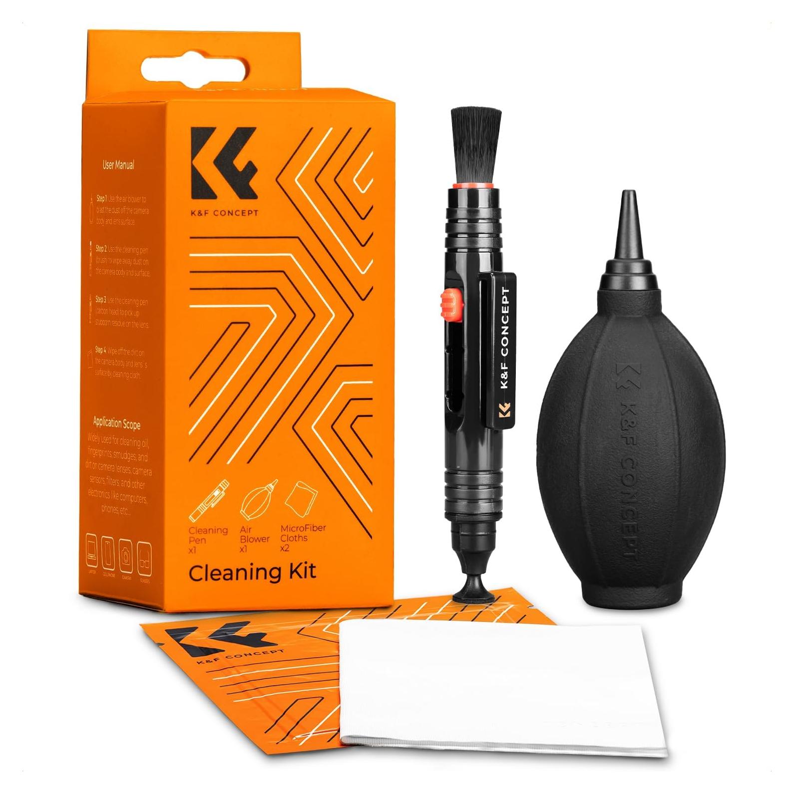 Kit de Limpieza de Cámara K&F Concept 4 en 1 para Lentes DSLR