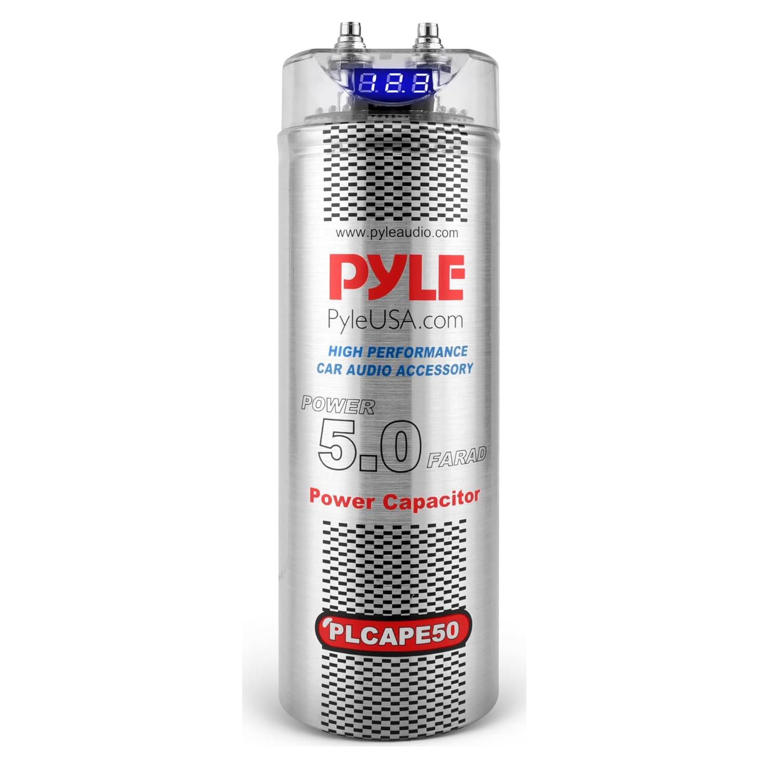 Condensador de Potencia Digital Pyle 5.0 Faradios con Pantalla