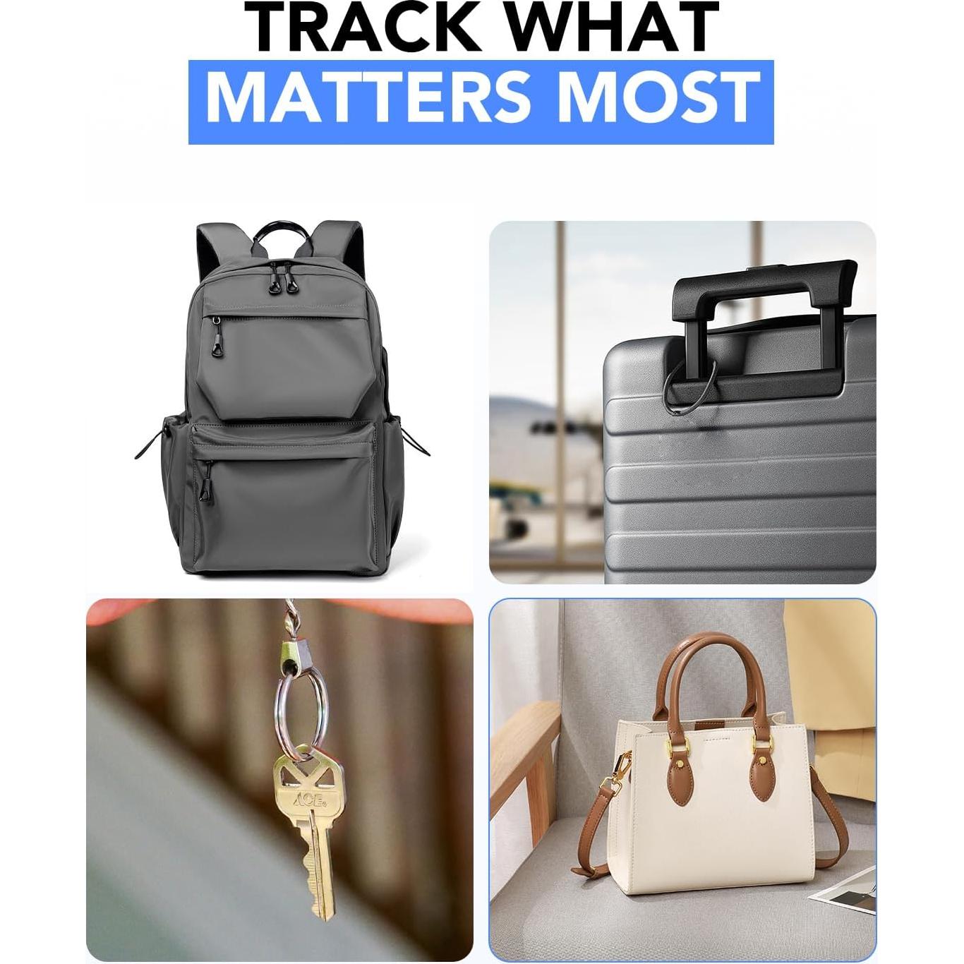 Paquete de 4 rastreadores Bluetooth TIMU Tagigo para iOS y Android