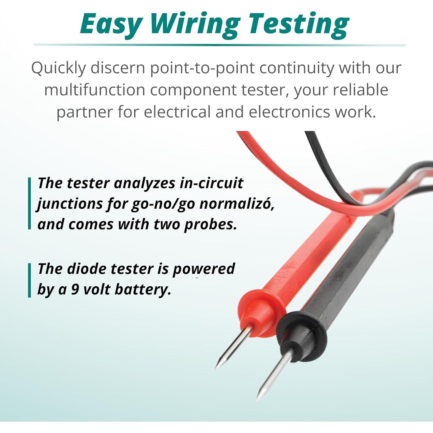 Probador de Transistores y Diodos Excelta PB-1, Continuidad