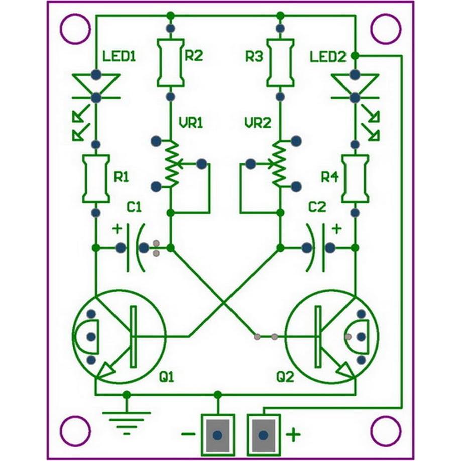 Kit de Aprendizaje Circuito Multivibrador Astable Electronics-Salon