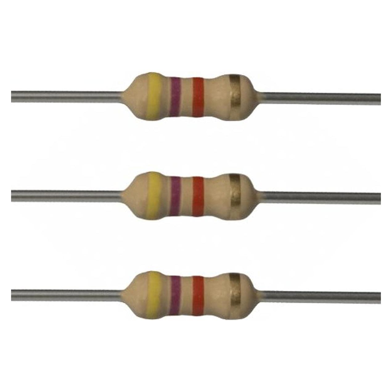 Resistencias 4.7k Ohm E-Projects 100 unidades 1/2 W 5%