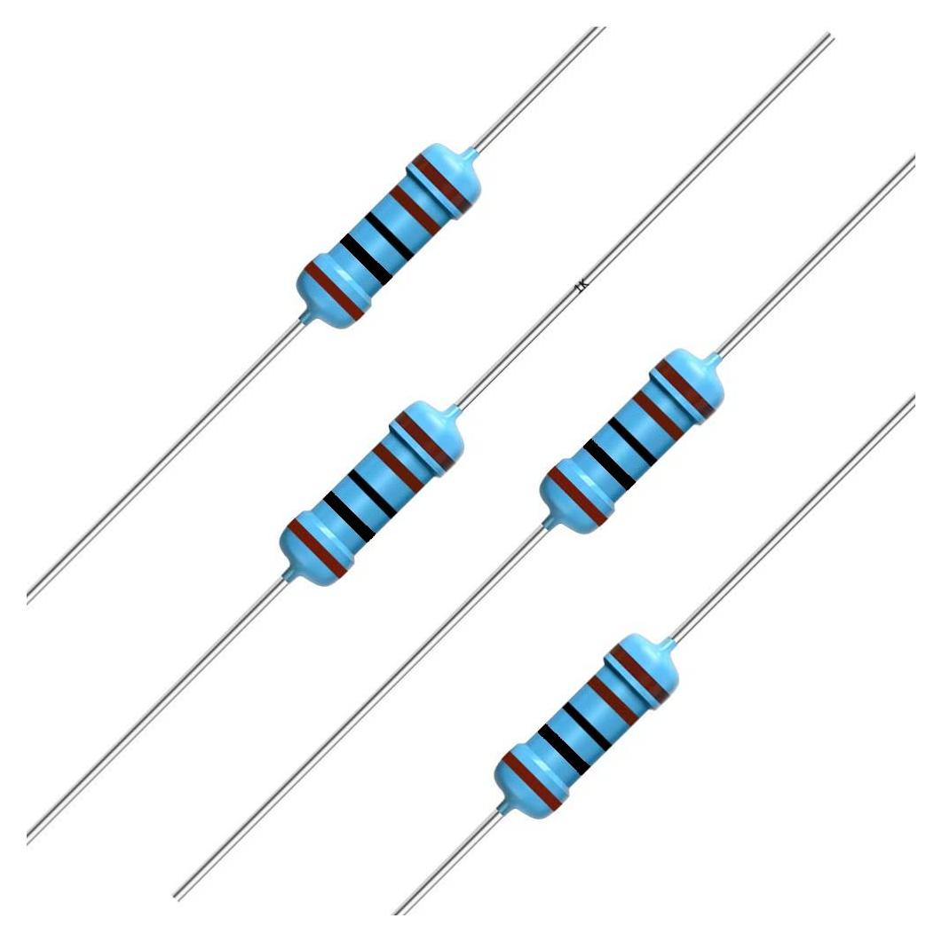 100 Resistencias 1K ohm 1/4W Tolerancia 1% California JOS