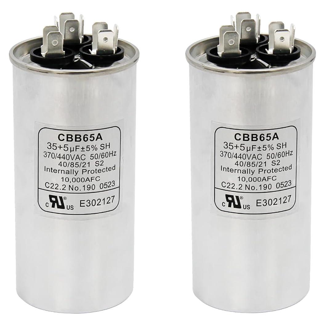 2 Capacitores de Arranque Doble CBB65B 35+5 MFD 370/440V