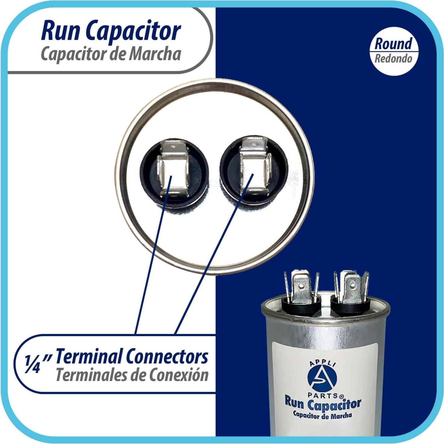 Condensador de Funcionamiento Appli Parts 10 Mfd 450V Redondo