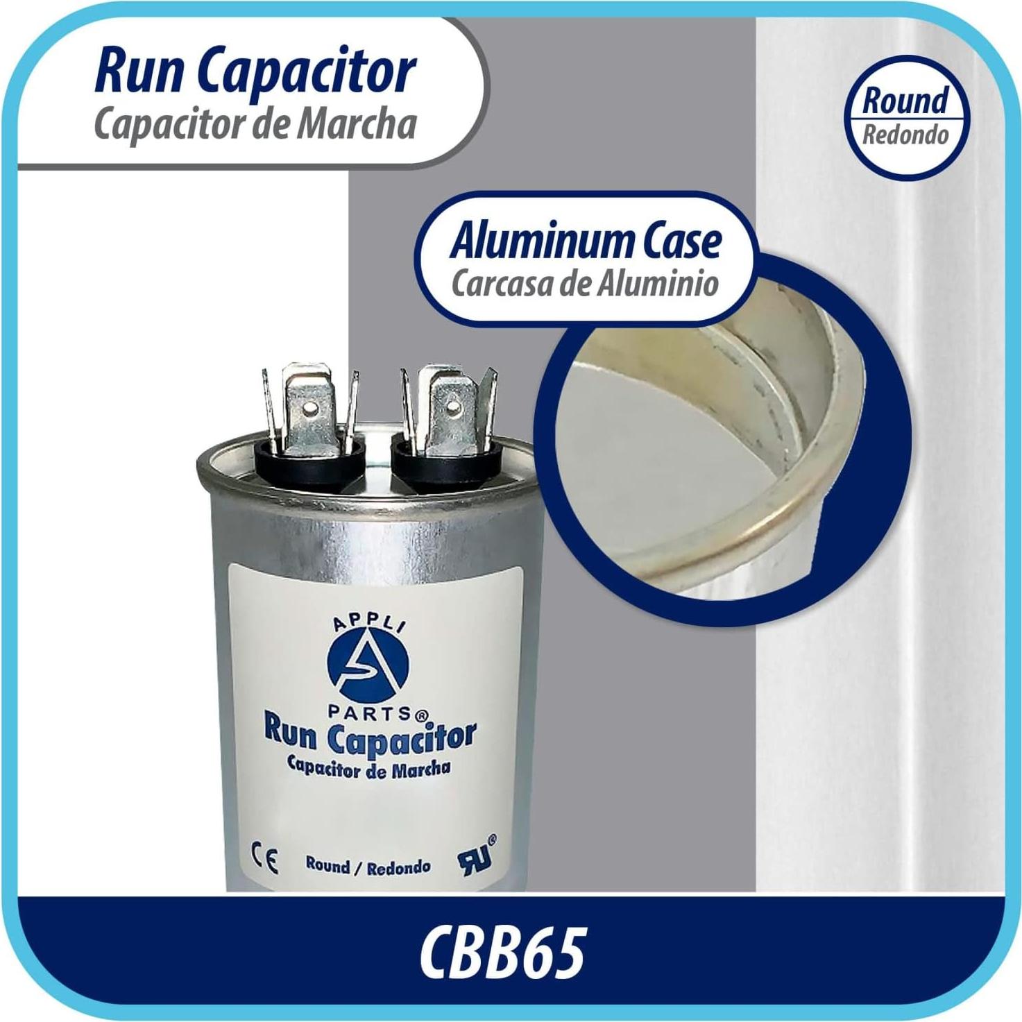 Condensador de Funcionamiento Appli Parts 10 Mfd 450V Redondo