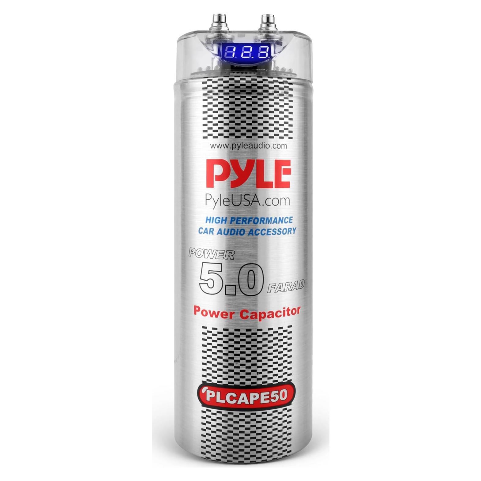 Capacitor Digital de Potencia Pyle 5.0 Faradios DC 12-24V