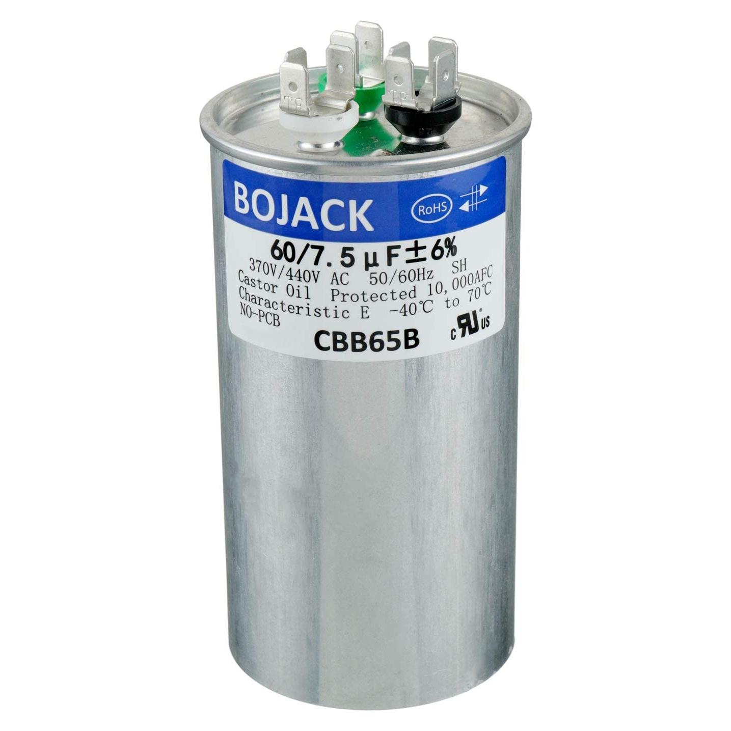 Capacitor de arranque BOJACK CBB65 60+7.5uF 370/440V