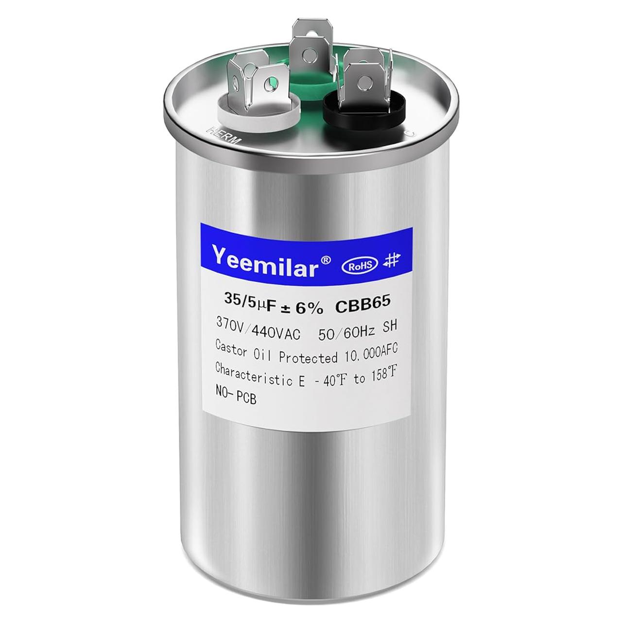 Capacitor CBB65 35+5uF 370V/440V Doble Función 50mm