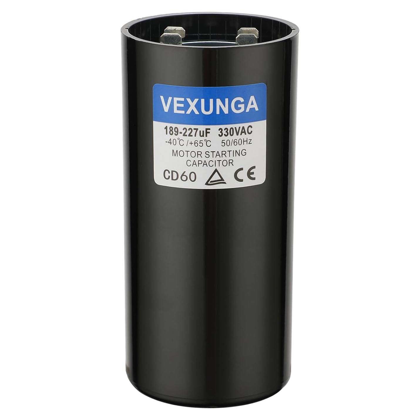 Capacitor de Arranque VEXUNGA 189-227 uF 330 VAC CD60