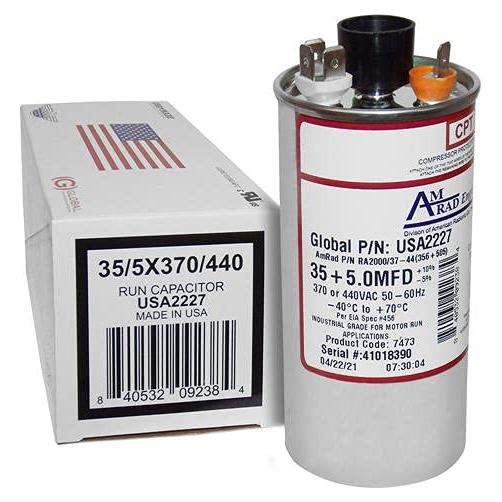Capacitor Dual Universal AmRad 35+5 uf 370/440 VAC