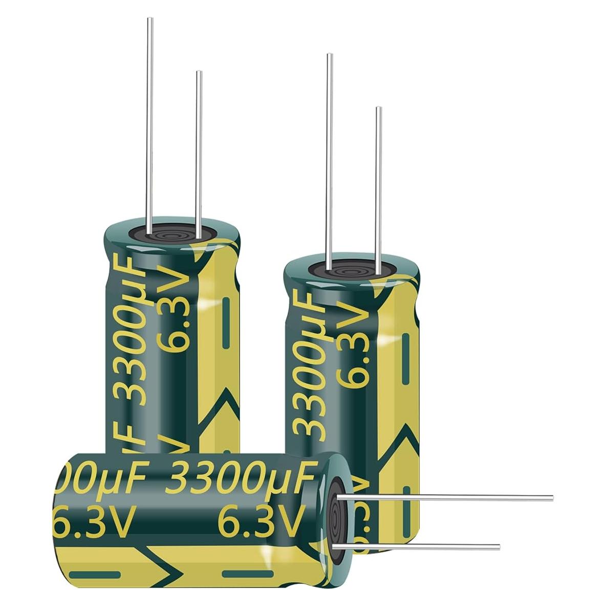 20 Capacitores Electrolíticos Cermant 3300uF 6.3V 10x20mm
