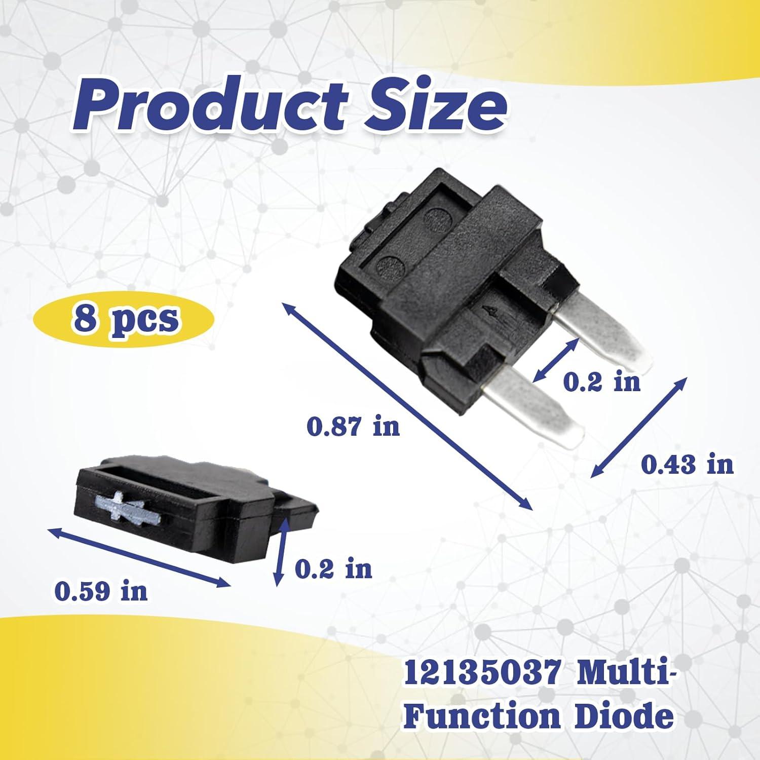 Kit de 8 Diodos Multifuncionales Mtuiewo 12135037 para Vehículos