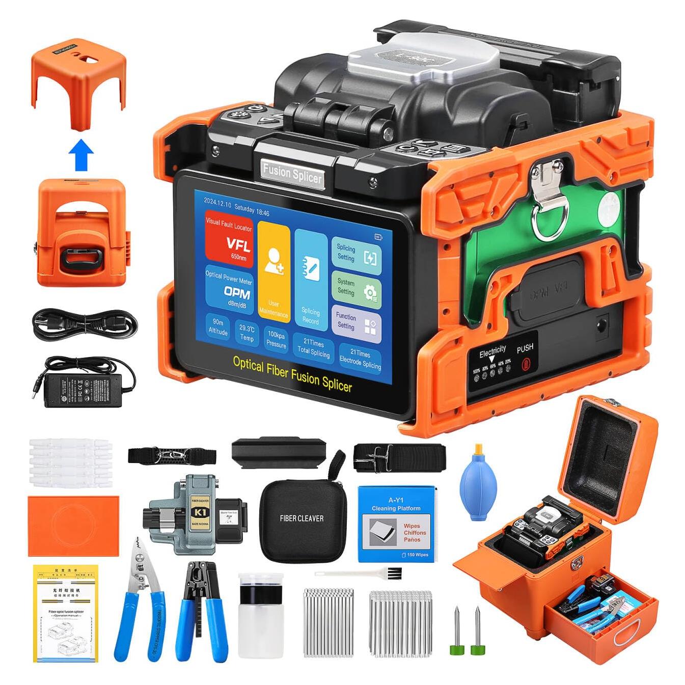 Empalmador de Fibra Óptica SAIVXIAN L-90C Pantalla Táctil 5"