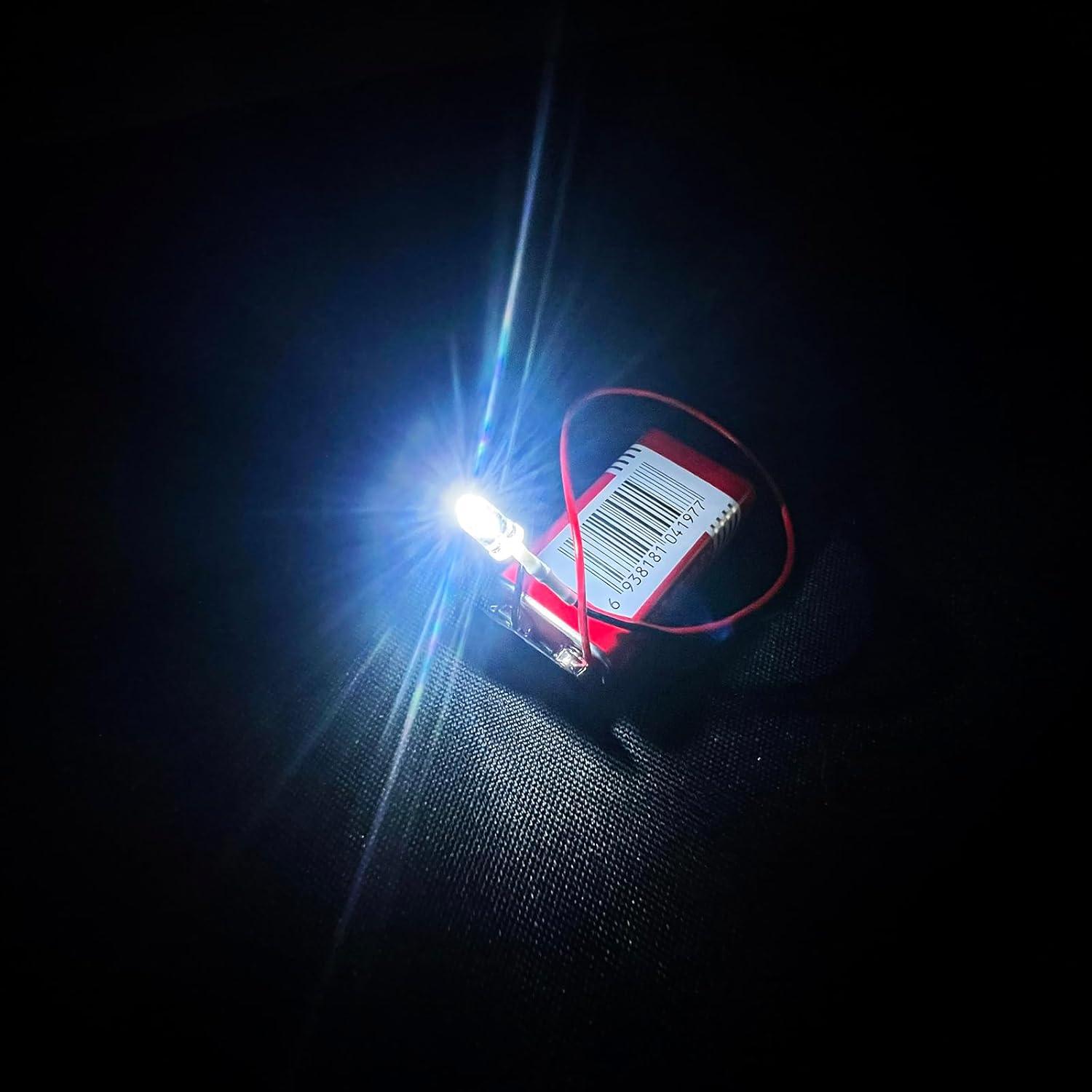 Diodos LED Pre Cableados 12V 5MM OWOFYDR - 50 Pcs Blancos