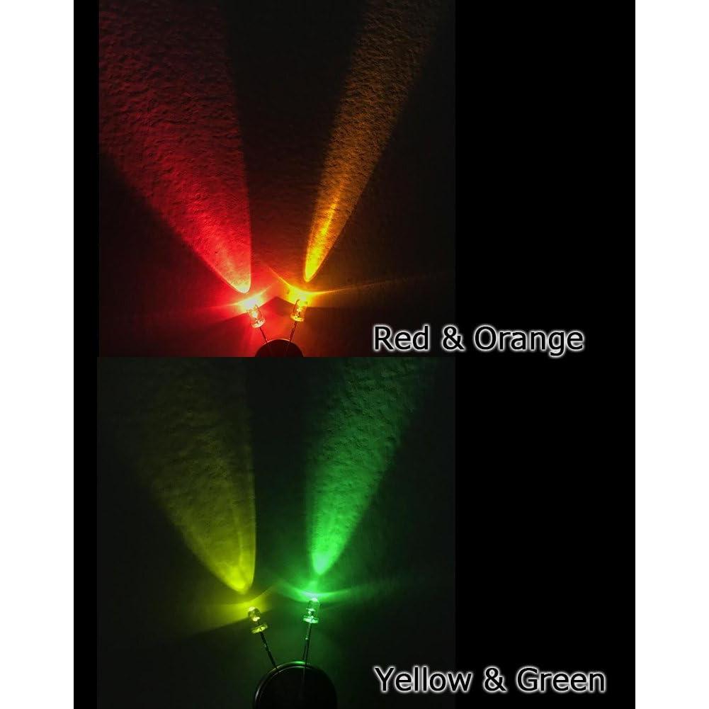 DiCUNO 200 Diodos LED 3mm en 10 Colores - Kit de Luz