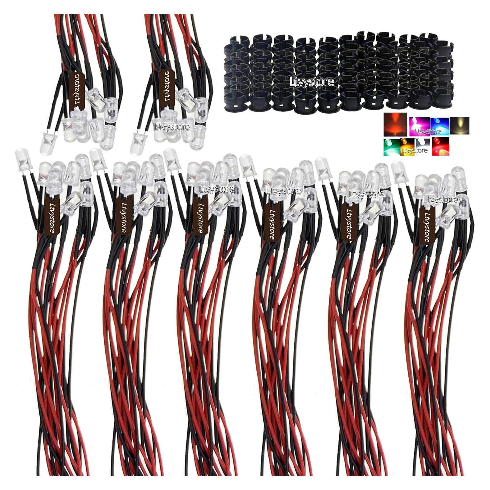 80 Piezas LED Pre Cableado 5MM Ltvystore 5V Colores Variados