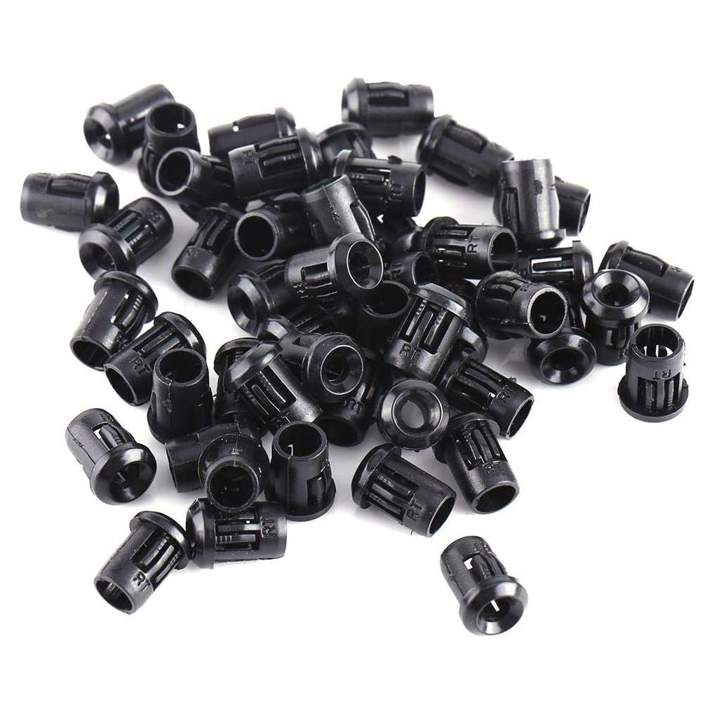 Portalámparas LED Eujgoov 50Pcs 3mm 5mm 8mm 10mm Plástico Negro