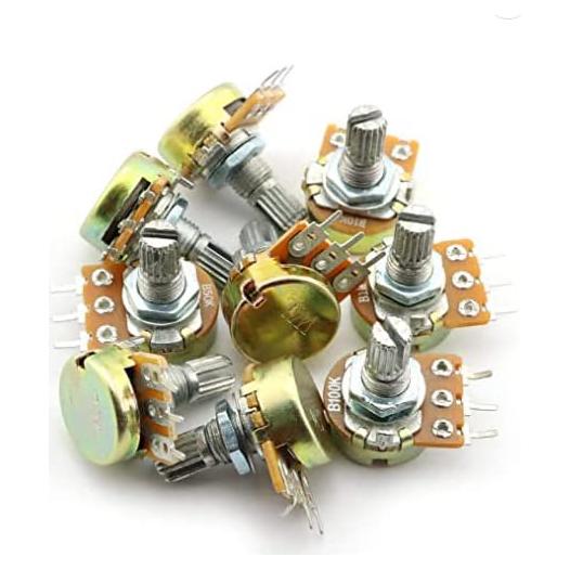 Potenciometro Rotativo Tegg 9PCS 1K a 1M Ohm Eje 15mm