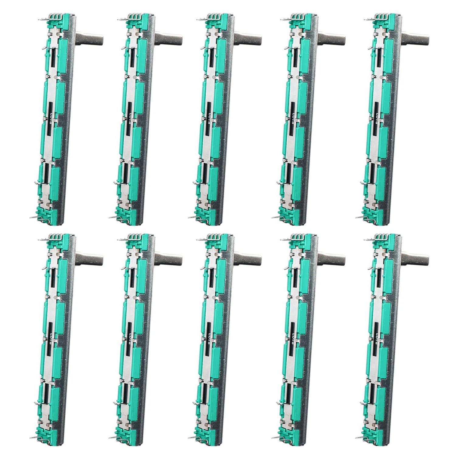 Doble Potenciómetro Deslizante Lineal Taiss B103 10K 75mm