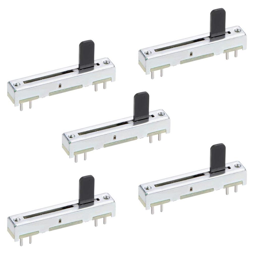 Potenciómetros Lineales uxcell B100K 100K Ohm 35mm 5pcs