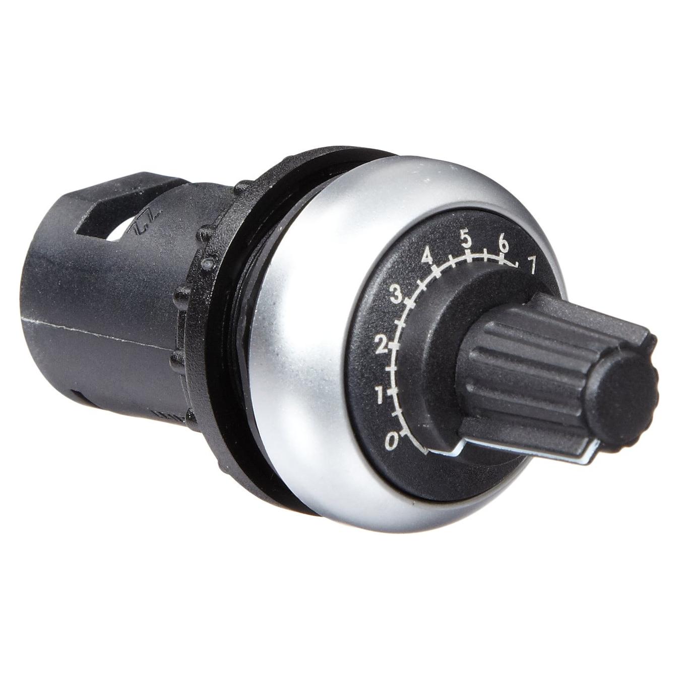 Potenciómetro Eaton M22-R10K 22mm 10000 ohmios Bisel Plateado