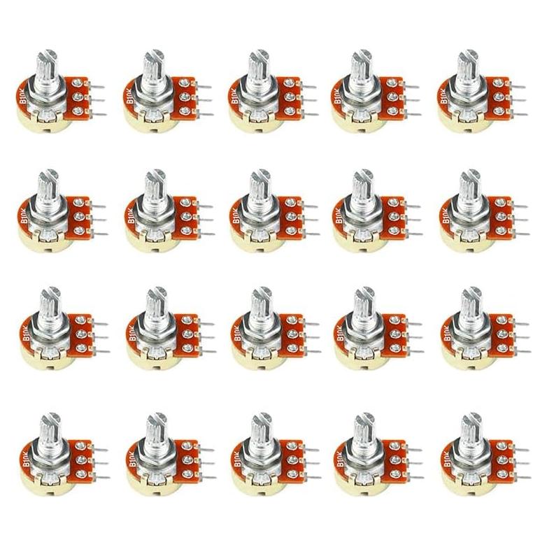 20 Potenciómetros Rotativos JESSINIE B10K 10K Ohm 15mm