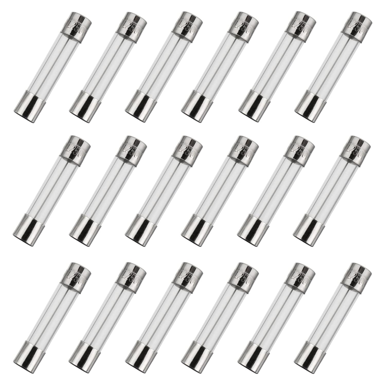 Fusibles de Vidrio Rápido BOJACK 6x30mm 15A 250V Paquete 18