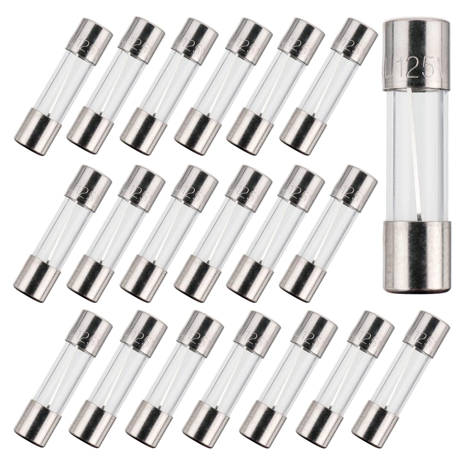 Fusibles de vidrio BOJACK 5A 5x20 mm (Paquete de 20)