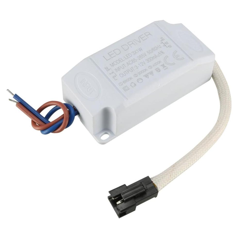 Controlador LED uxcell 1-3W 300mA AC 85-265V 3-12V