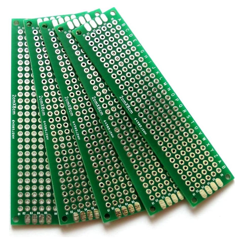 Placa de Prototipo PCB Doble Cara Penta Angel 2x8cm 10pcs