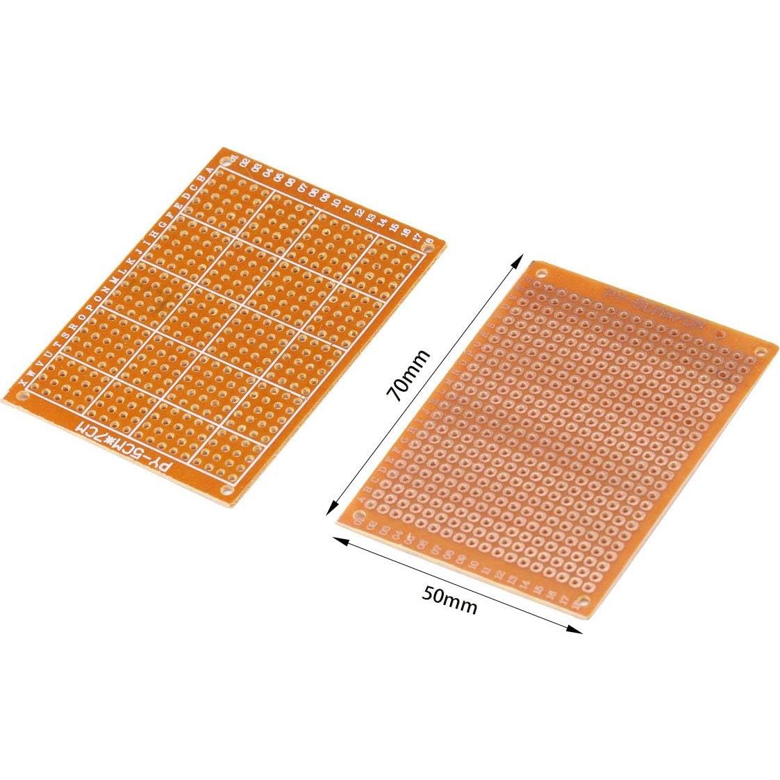 Kit de 10 Placas PCB Protoboard 50x70mm Ferwooh para DIY