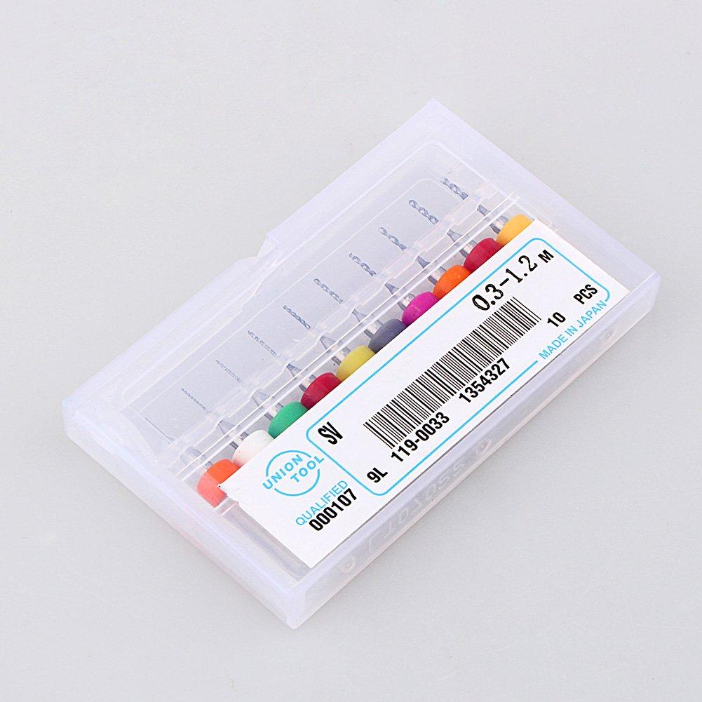 Juego de Brocas Micro de Carburo FTVOGUE 10pcs 0.3-1.2mm