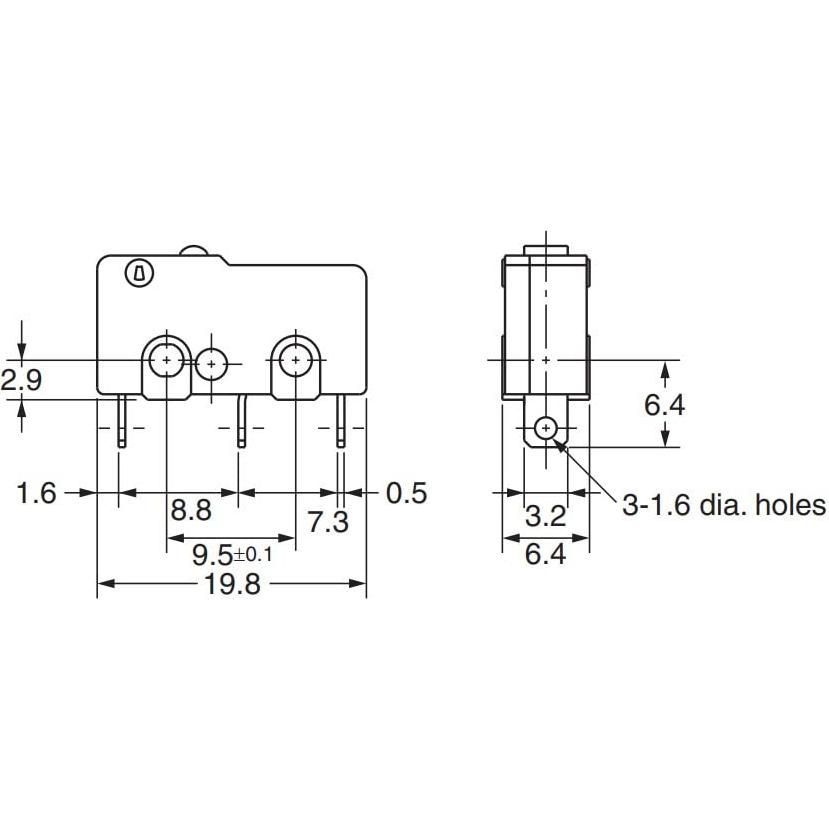 Interruptor Micro Omron SS-5 SPDT 5A 250V