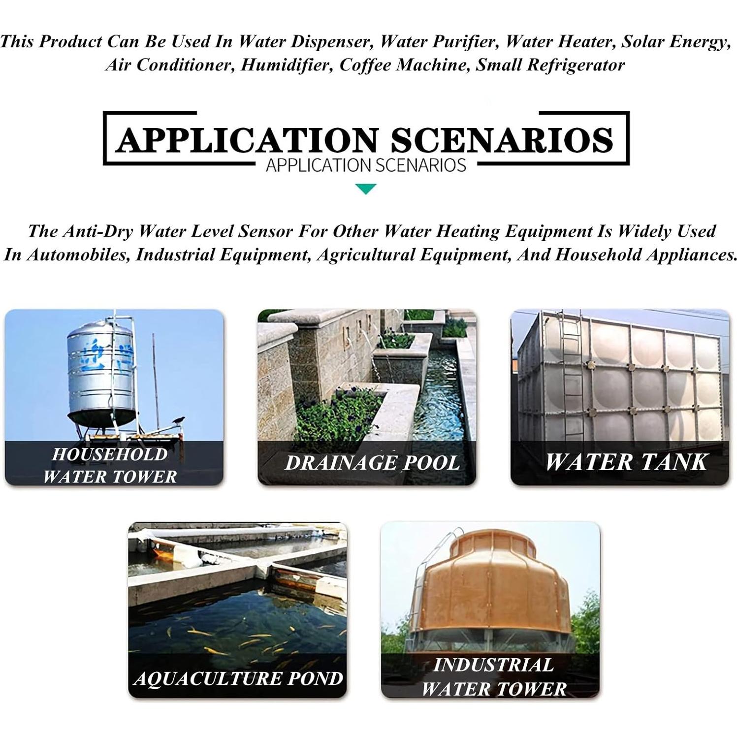 Sensor de Nivel de Agua Caredy 100mm Doble Flotador Acero Inoxidable