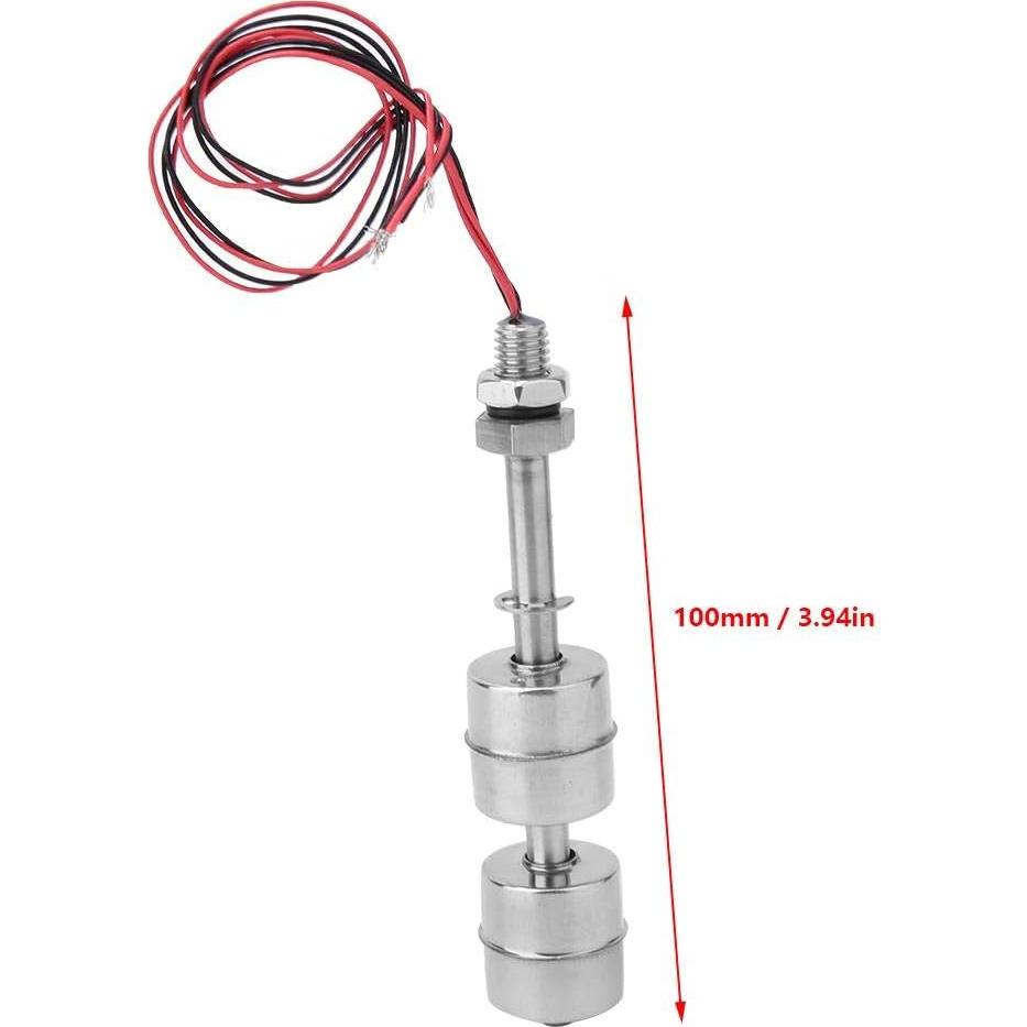 Sensor de Nivel de Agua Caredy 100mm Doble Flotador Acero Inoxidable
