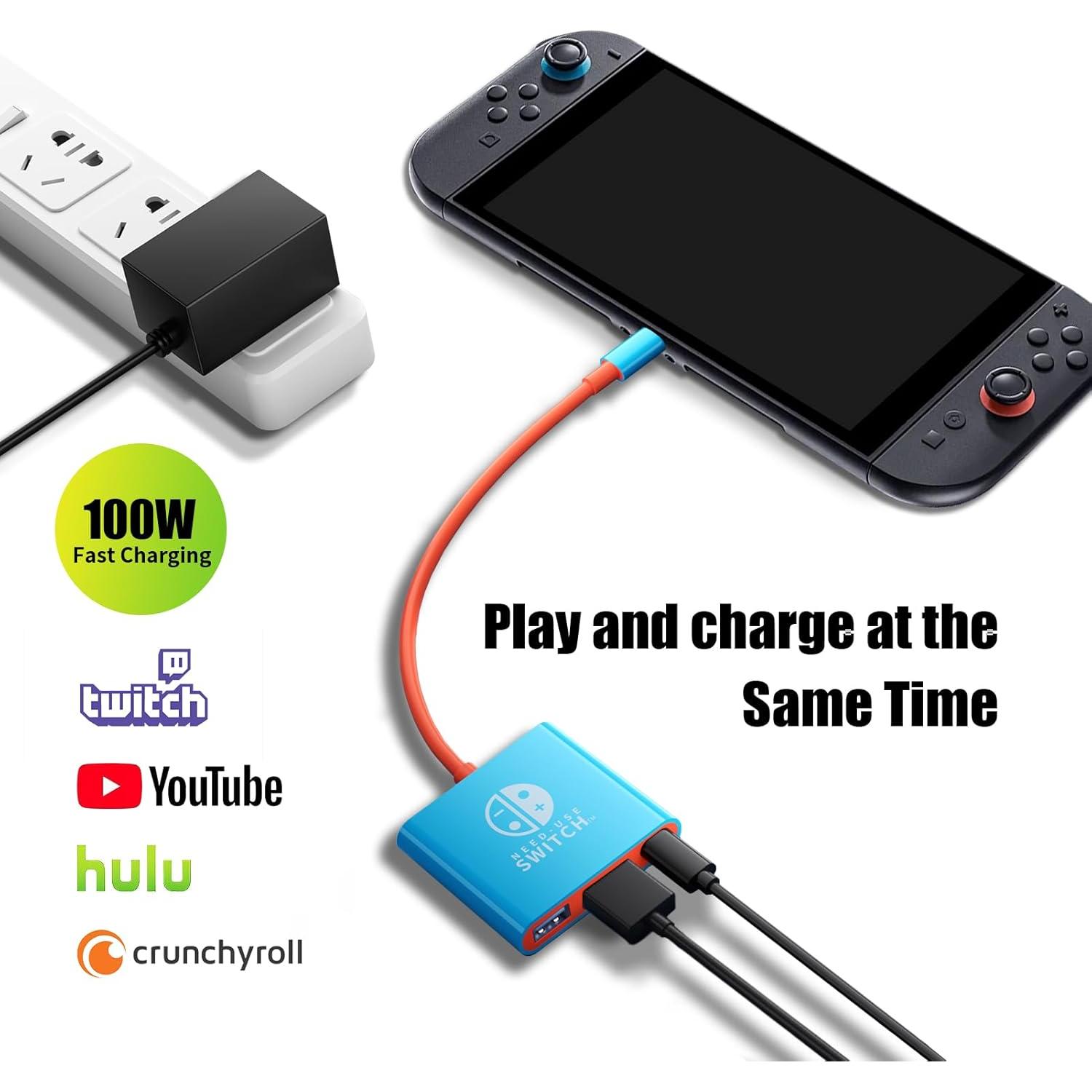 Adaptador USB C a HDMI DUEQID para Switch 2 4K 100W